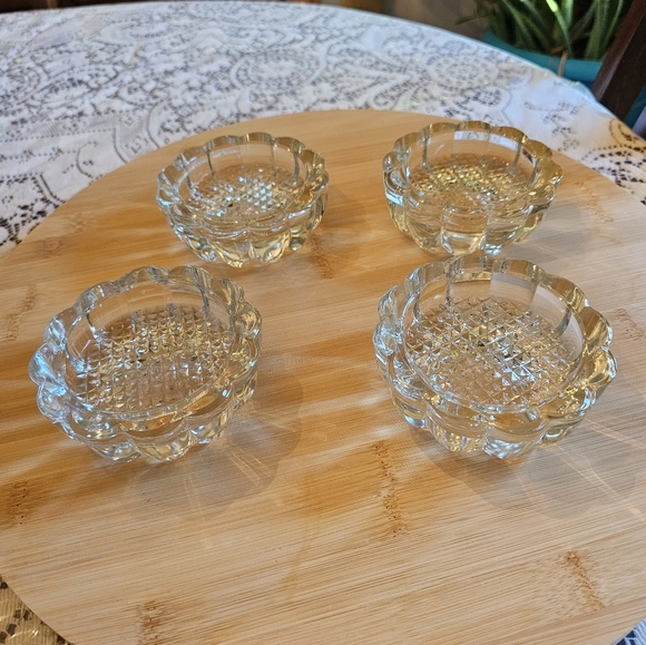 Other - Four French glass table risers.
